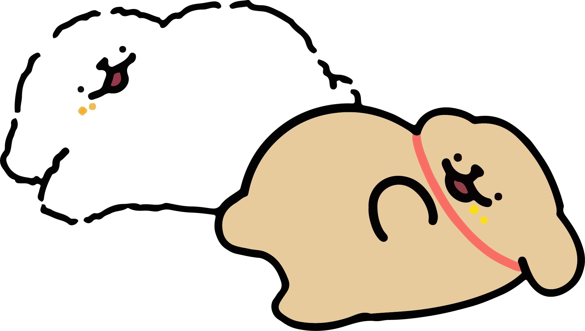 线条小狗装饰图