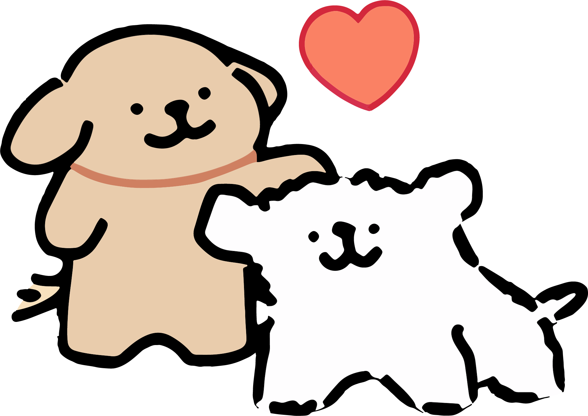 线条小狗装饰图