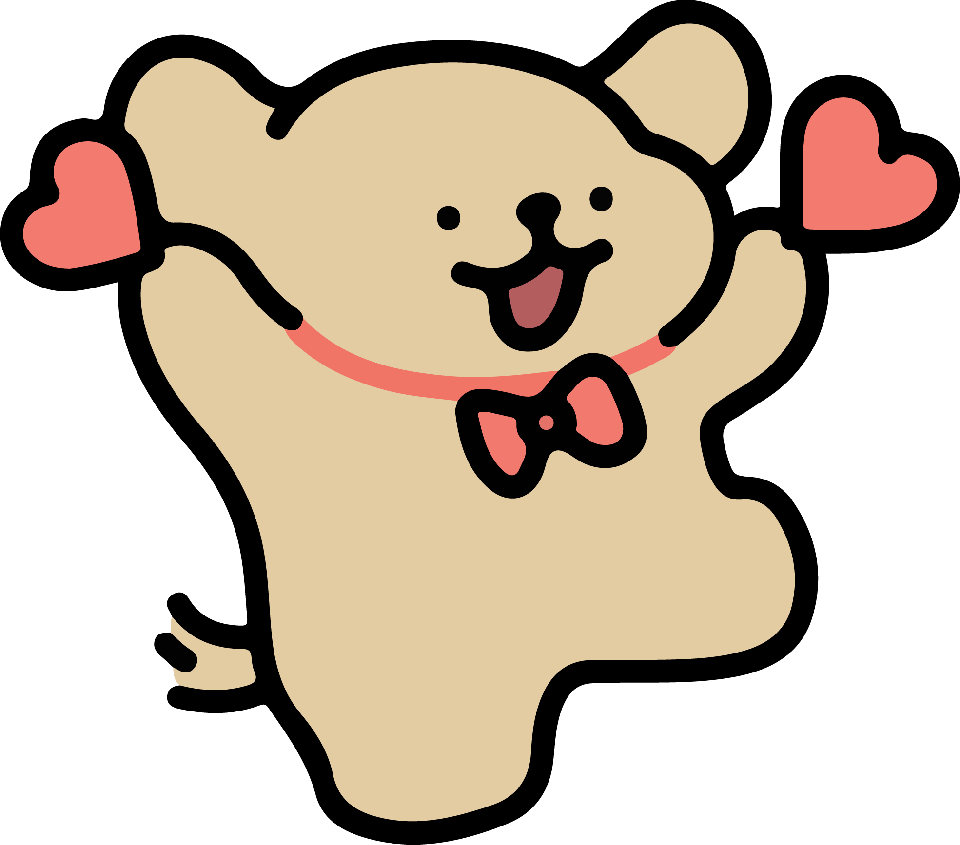 线条小狗装饰图