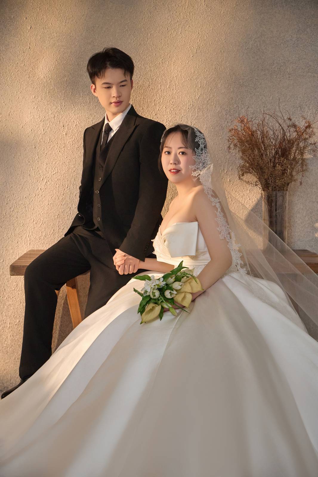 丁娆与王伟婚纱照