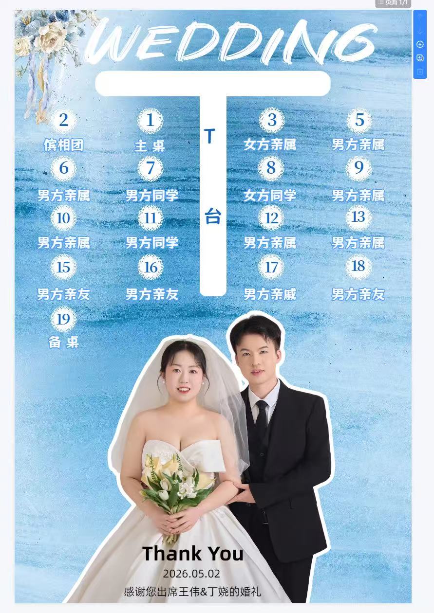 婚宴座位安排图